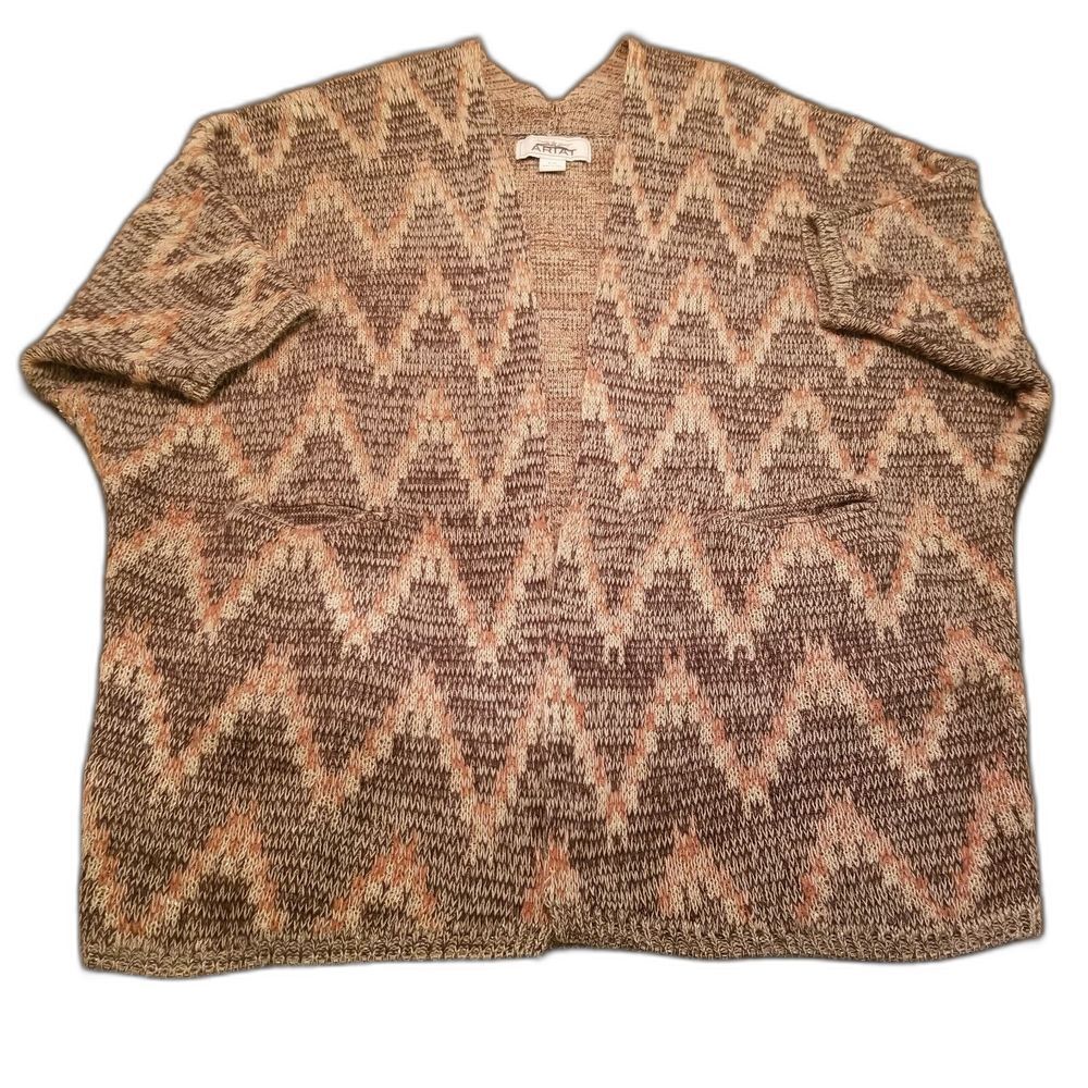 Ariat Cardigan Oversized Women's Sweater Wool Blend Chevron Knit Cocoon Macave